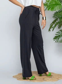 Women Sweatpants - 黑色 - 查看 4