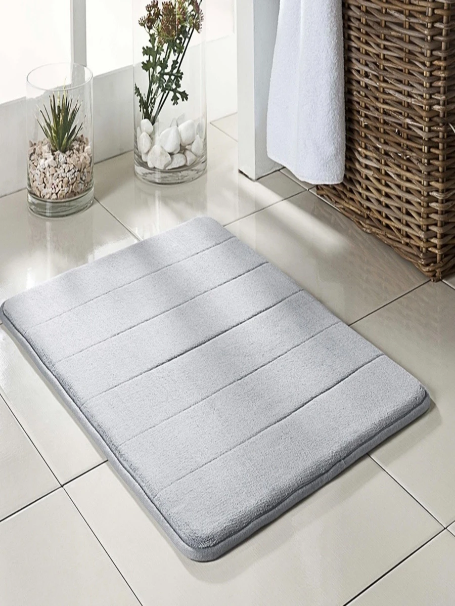 Soft Non-Slip Bathroom Doormat - 灰色 - 查看 1