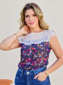 Women Blouses - Màu xanh hải quân - Xem 3