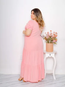 Plus Size Dresses - Rosa Pálido - Ver 2