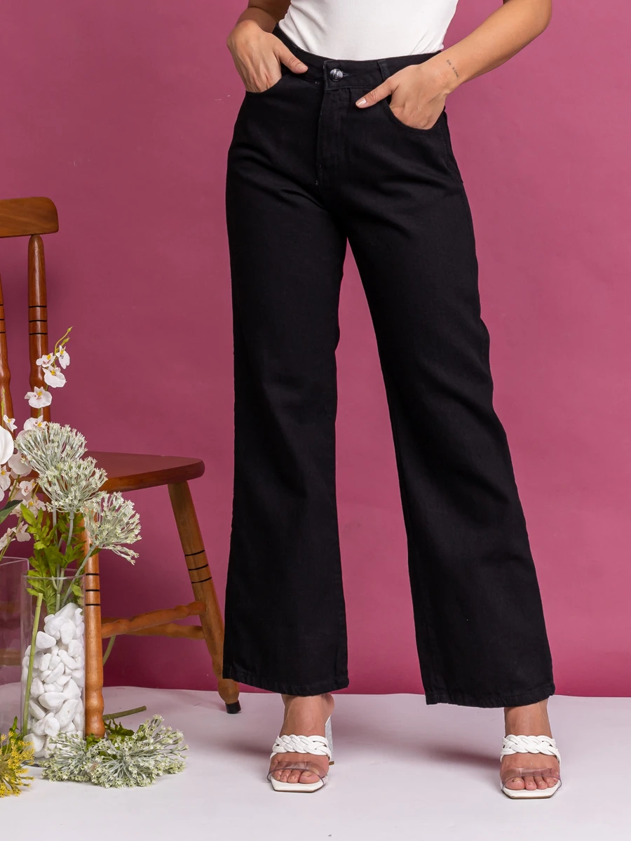 Women Pants - 黑色 - 查看 1
