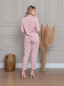 Women Suit Sets - Dusty Pink - View 2