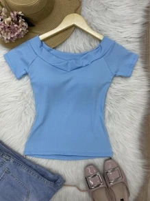 Women T-Shirts - 藍色 - 查看 1