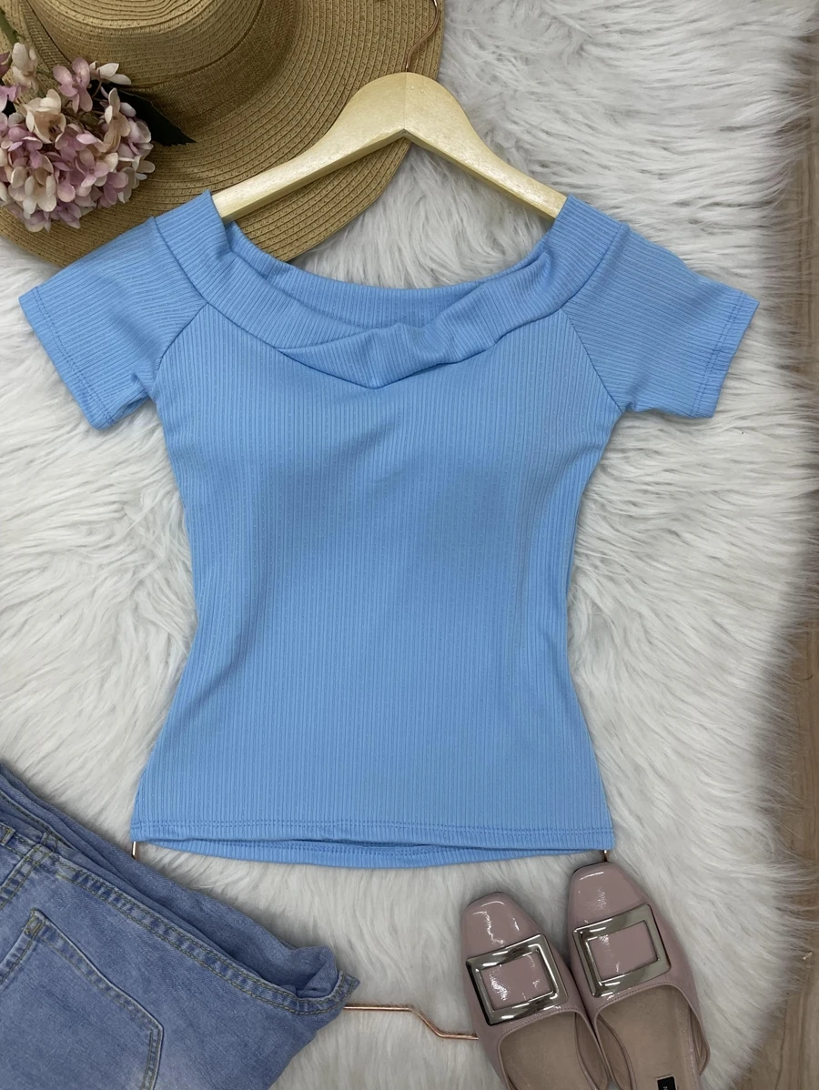 Women T-Shirts - 藍色 - 查看 1