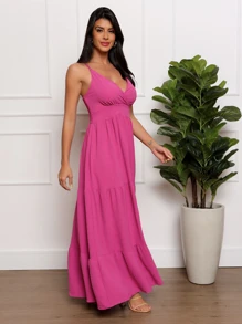 Women Dresses - 玫紅色 - 查看 4