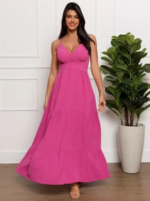 Women Dresses - 玫紅色 - 查看 5