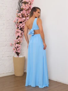 Women Dresses - Màu xanh lam - Xem 2