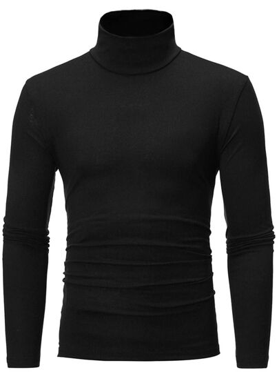 Camiseta Gola Alta Unissex – Tecido Gelado Segunda Pele Confortável Casual Moderna