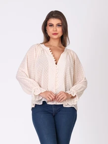 Women Blouses - Beis - Ver 6