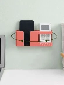 Rosalyra Beauty Suporte Porta Celular e Controle Remoto Multiuso Suportes Organizador Universal Plástico Duplo 2 em 1 Com Adesivo de Fixação Dupla Face
