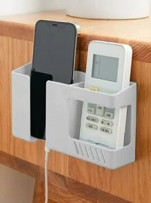 Rosalyra Beauty Suporte Porta Celular e Controle Remoto Multiuso Suportes Organizador Universal Plástico Duplo 2 em 1 Com Adesivo de Fixação Dupla Face