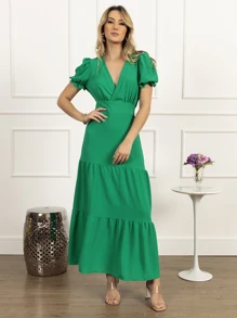 Women Dresses - màu xanh lá - Xem 3