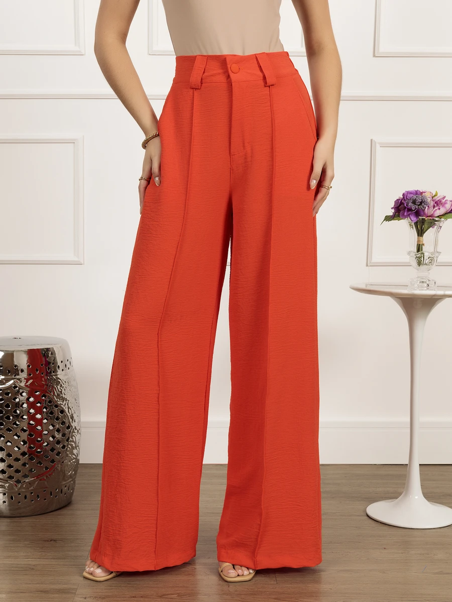 Women Pants - 橘色 - 查看 1