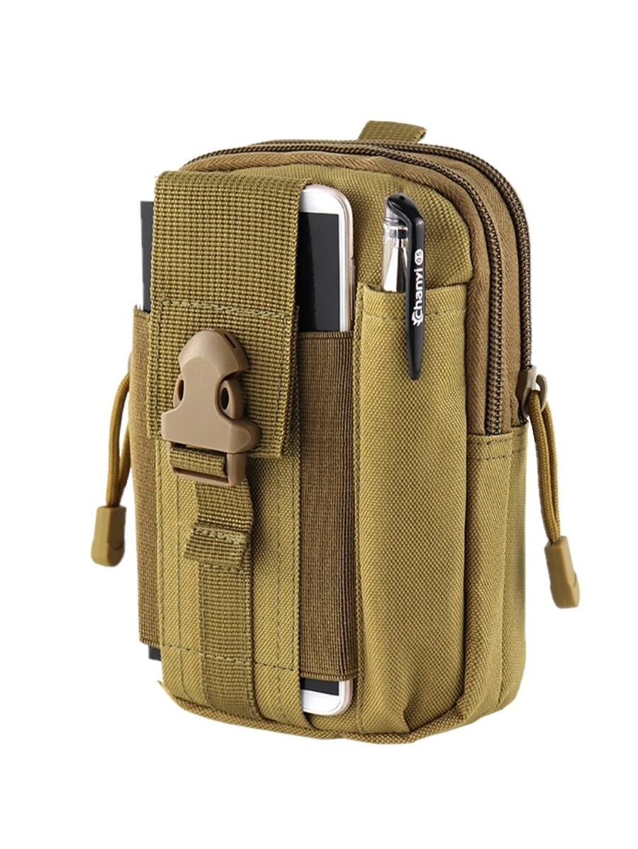 Military Tactical Bag For Cell Phone Crossbody Multipurpose Camera - Khaki - View 1