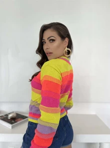 Women Sweaters - 橘色 - 查看 2