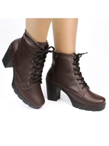Monte Shoes Women Fashion Boots - 咖啡棕 - 查看 2