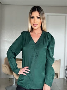 Women Blouses - màu xanh lá - Xem 3