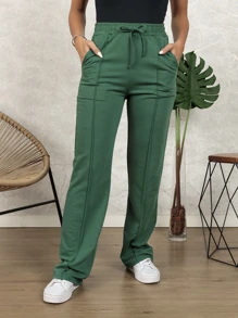 Women Sweatpants - Dark Green - View 5