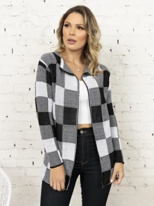 Women Cardigans - 黑與白 - 查看 1