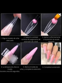 Tip Dual System Stiletto Para Polygel/120pz - transparente - Ver 4