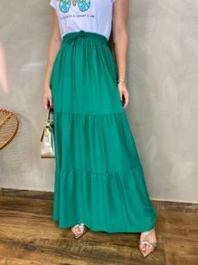 Women Skirts - Màu xanh Bạc hà - Xem 3
