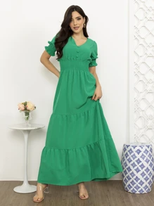 Women Dresses - 綠色 - 查看 3