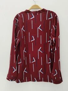 Women Blouses - Màu Đỏ Sâu - Xem 2