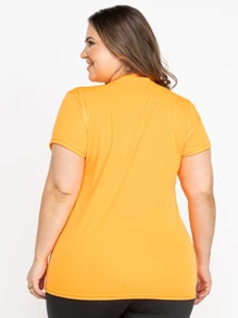 Plus Size T-shirts - 橘色 - 查看 2