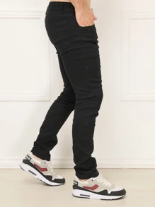 Men Jeans - Black - View 4