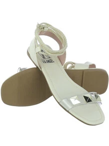Women Flat Sandals - 米色 - 查看 4
