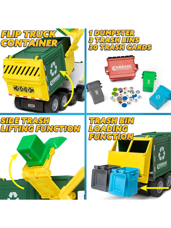 JOYIN Toys for Boys 3+ Years Old 16" Large Garbage Truck Toys for