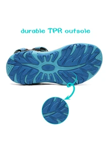 Kids Adventurous Light-Weight Adjustable Straps Summer Sandals (Toddler/Little Kid/Big Kid) - 淺藍色 - 查看 8