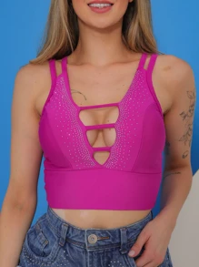 Women Tank Tops & Camis - Purple - View 3