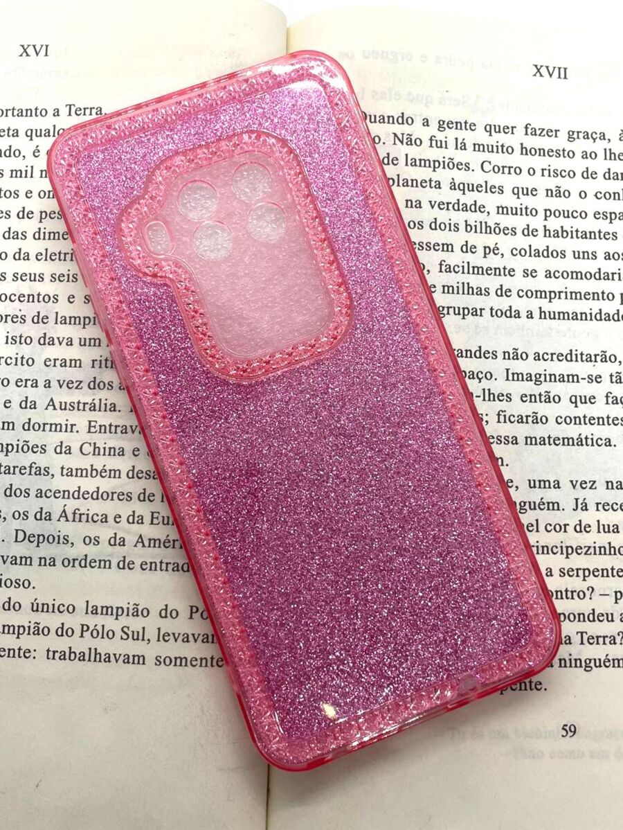 Capa de celular compatível com Moto One Zoom Brilho - Rosê - Visão 1