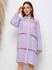 Women Kimonos - 紫丁香色 - 查看 3