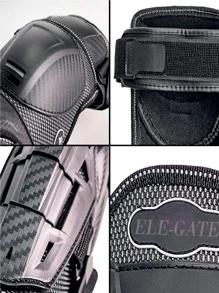 Kit de Protectores Ajustables para Codos y Rodillas - Negro - Ver 2