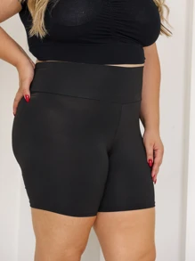 Plus Size Leggings - Black - View 3