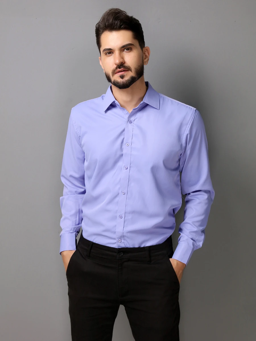 Men Shirts - Màu tím hoa cà - Xem 1