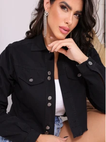 ACME MADE IN CHINA Women Denim Jackets & Coats - 黑色 - 查看 6