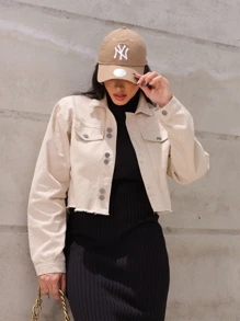 ACME MADE IN CHINA Women Denim Jackets & Coats - 米色 - 查看 5