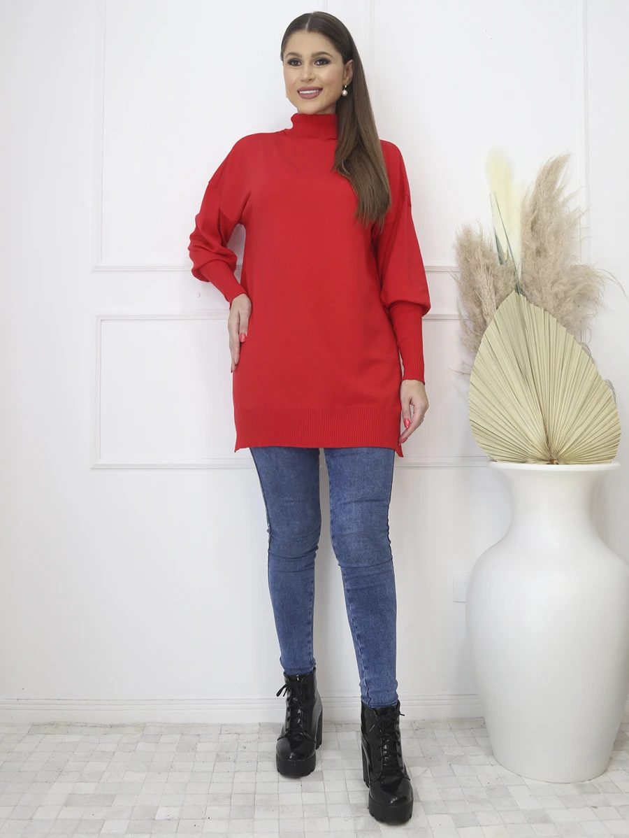 Women Sweaters - 紅色 - 查看 1