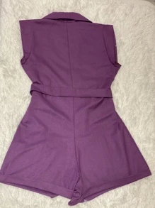 Women Jumpsuits - Purple - View 2