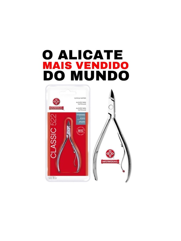Alicate De Cutícula Mundial Original Classic 522 Manicure Podólogo
