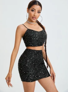 Women Two-piece Outfits - 黑色 - 查看 3