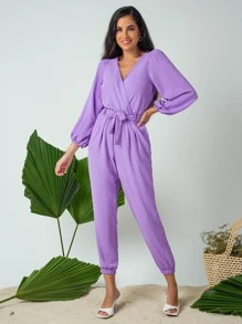 Women Jumpsuits - 紫丁香色 - 查看 3