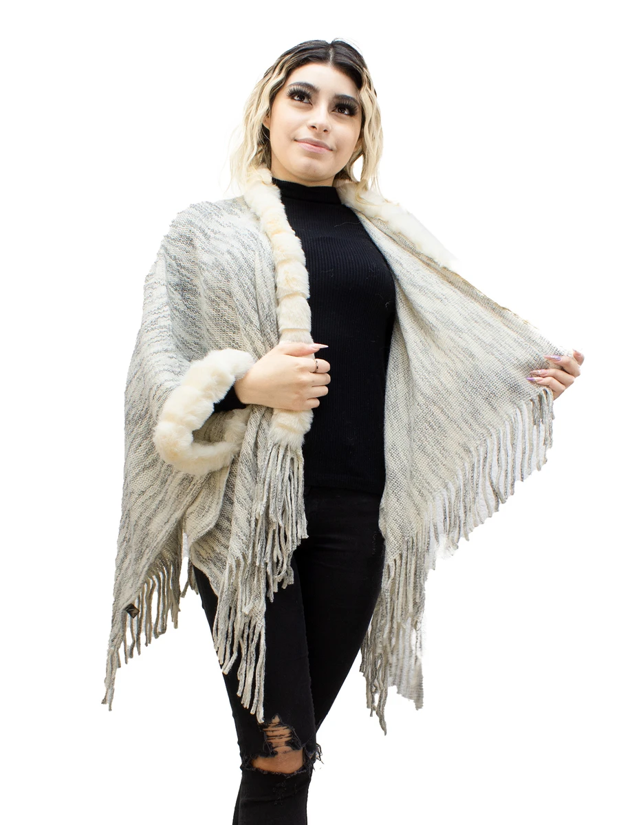 Capa Poncho Para Dama Lanudo