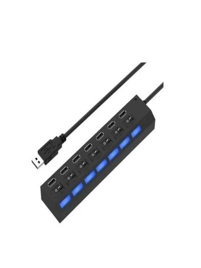 Hub De Usb 7 Portas 2.0 Hd Extensor ultra rapido Pen Drive E LED  Converter Expansor Para Pc Computador Notebook Multi Portas