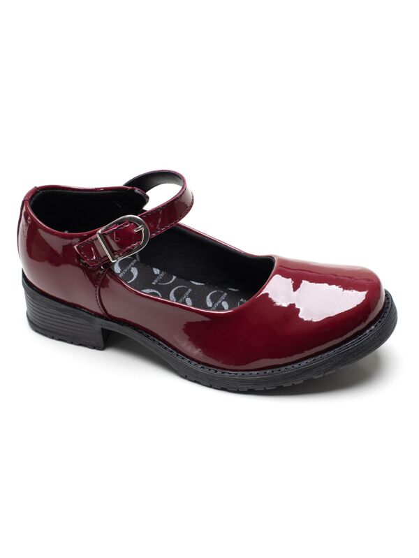 Sapato MaryJane Scarpin Feminino Plataforma de Salto Baixo com Fivela Ajustavel