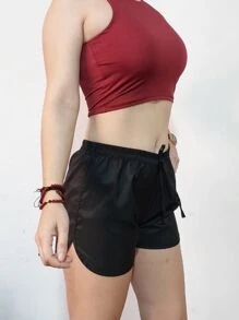 Women Shorts - 黑色 - 查看 2