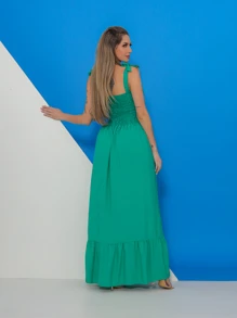 Women Dresses - màu xanh lá - Xem 3